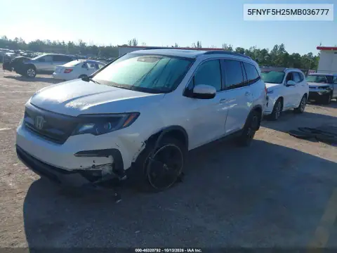 5FNYF5H25MB036777 — 2021 Honda Pilot, фото 2 с аукциона IAAI, Передний левый
