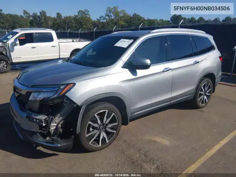 5FNYF6H00NB034506 — 2022 Honda Pilot, фото 3 с аукциона IAAI, Передняя часть