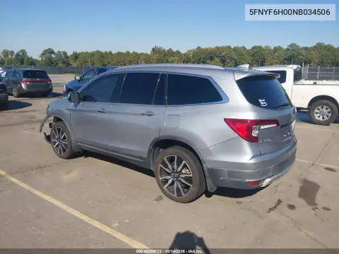 5FNYF6H00NB034506 — 2022 Honda Pilot, фото 4 с аукциона IAAI, Передняя часть
