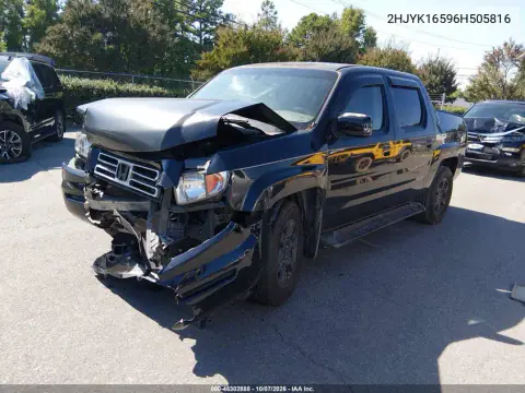 2006 Honda Ridgeline Rtl VIN 2HJYK16596H505816 фото 2