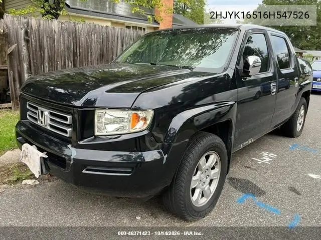 2HJYK16516H547526 — 2006 Honda Ridgeline, Коробка передач, фото до ремонта