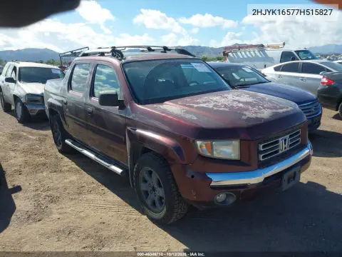 2HJYK16577H515827 — 2007 Honda Ridgeline, Естественный износ, фото до ремонта