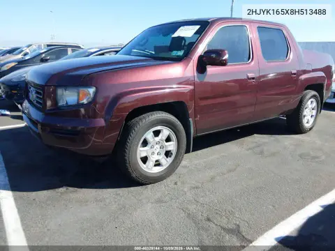 2008 Honda Ridgeline Rtl VIN 2HJYK165X8H513488 фото 3
