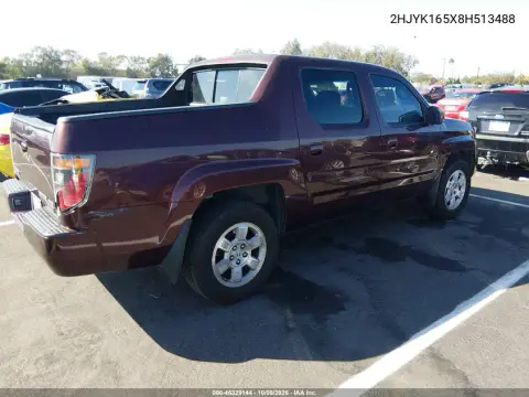 2008 Honda Ridgeline Rtl VIN 2HJYK165X8H513488 фото 5