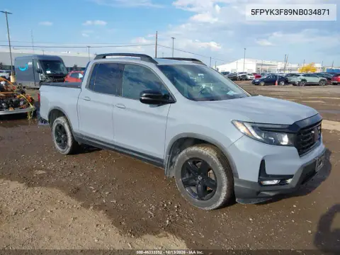 5FPYK3F89NB034871 — 2022 Honda Ridgeline, Задняя часть, фото до ремонта