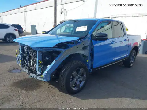 5FPYK3F61SB015788 — 2025 Honda Ridgeline, фото 3 с аукциона IAAI, Передняя часть