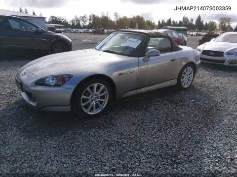 2007 Honda S2000 VIN JHMAP21407S003359 фото 3