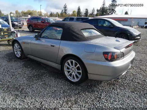 2007 Honda S2000 VIN JHMAP21407S003359 фото 4