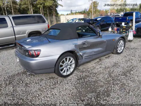 2007 Honda S2000 VIN JHMAP21407S003359 фото 5