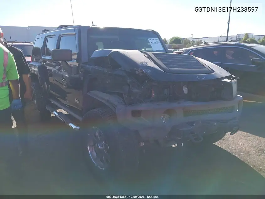2007 Hummer H3 Suv VIN 5GTDN13E17H233597 фото 2