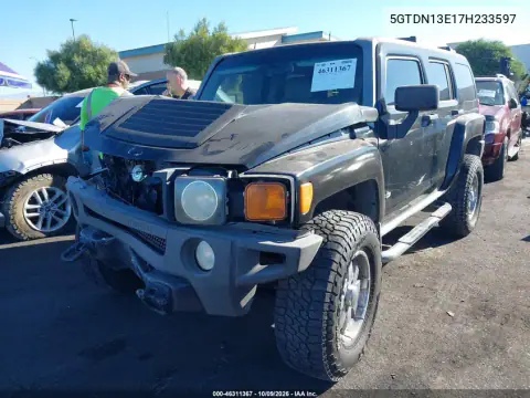 2007 Hummer H3 Suv VIN 5GTDN13E17H233597 фото 3