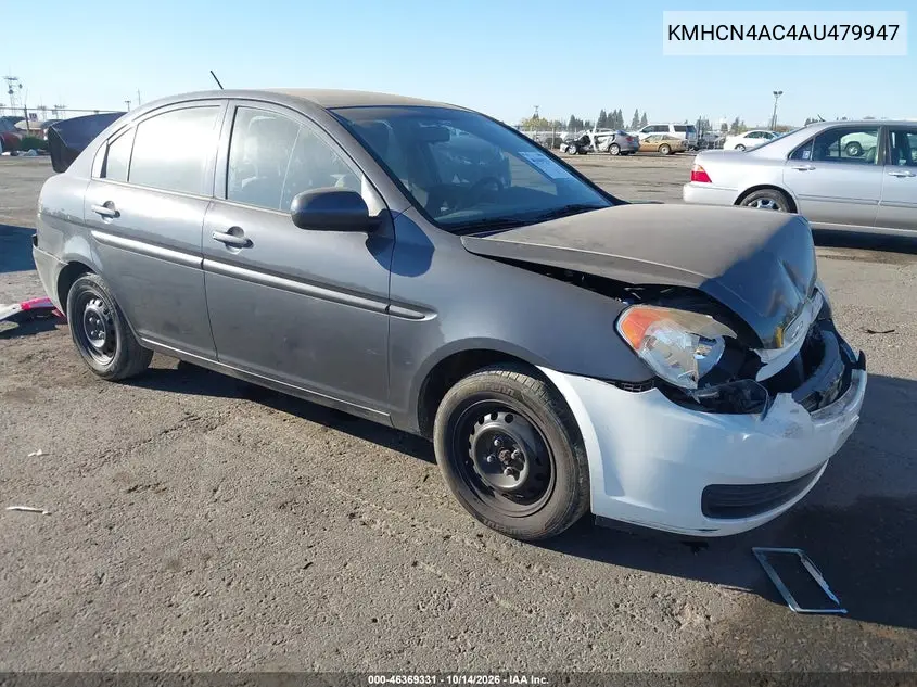 KMHCN4AC4AU479947 — 2010 Hyundai Accent, фото 2 с аукциона IAAI, Передняя часть