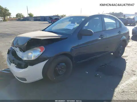 KMHCN4AC4AU479947 — 2010 Hyundai Accent, фото 3 с аукциона IAAI, Передняя часть