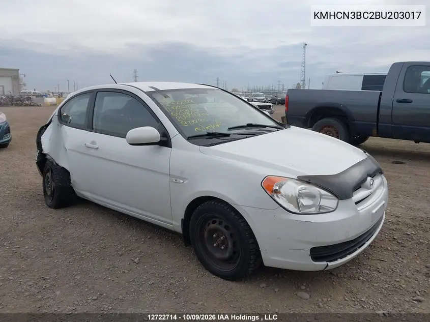 KMHCN3BC2BU203017 Hyundai Accent 2011 — повреждение Задняя часть справа, фото до ремонта
