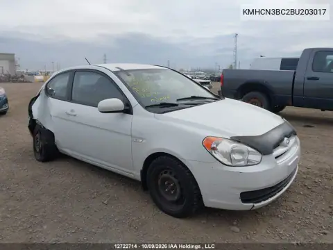 KMHCN3BC2BU203017 — 2011 Hyundai Accent, Задняя часть справа, фото до ремонта
