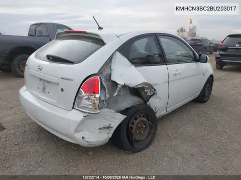 KMHCN3BC2BU203017 — 2011 Hyundai Accent, фото 4 с аукциона IAAI 19.10.2026, Задняя часть справа