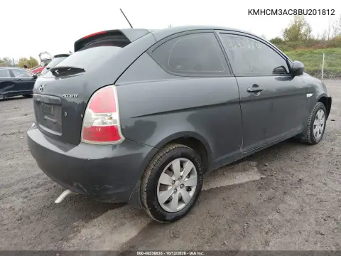 2011 Hyundai Accent Gs VIN KMHCM3AC8BU201812 фото 5