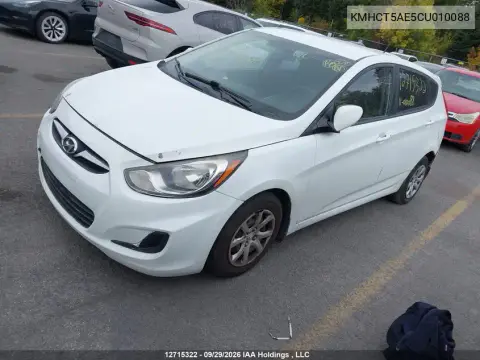 2012 Hyundai Accent Gls/Gs VIN KMHCT5AE5CU010088 фото 3