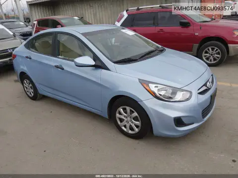 KMHCT4AE8CU093574 — 2012 Hyundai Accent, Левая сторона, фото до ремонта