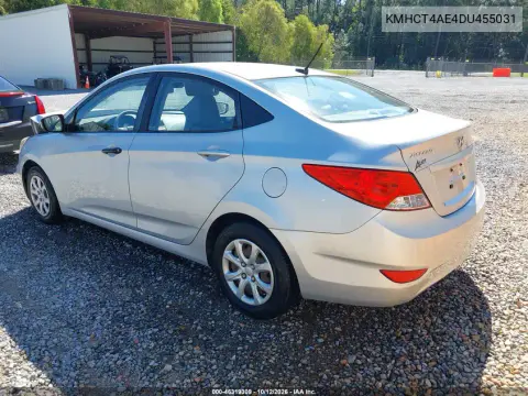 KMHCT4AE4DU455031 — 2013 Hyundai Accent, Передняя часть, фото до ремонта