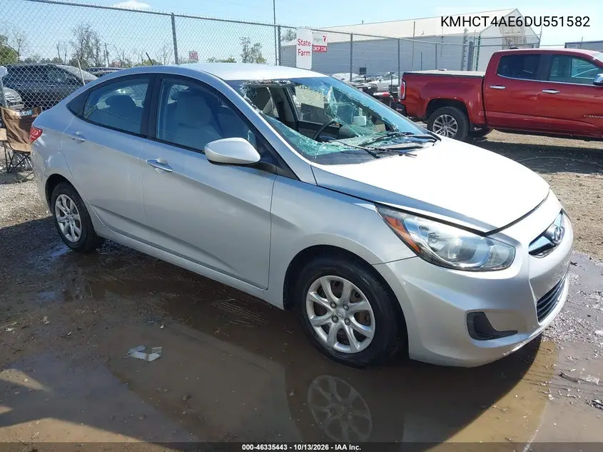 KMHCT4AE6DU551582 — 2013 Hyundai Accent, фото 2 с аукциона IAAI, Передняя часть