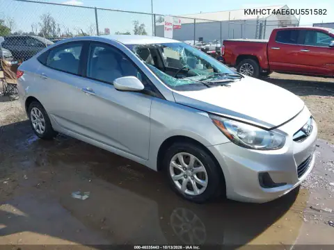 KMHCT4AE6DU551582 — 2013 Hyundai Accent, Передняя часть, фото до ремонта