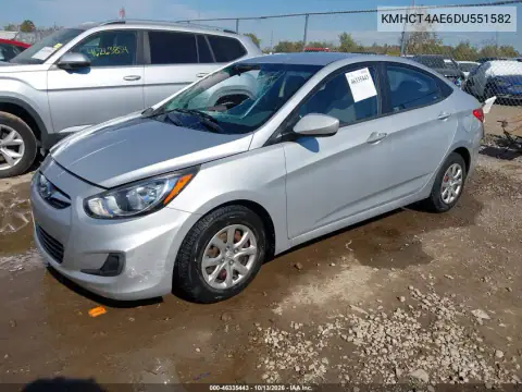 KMHCT4AE6DU551582 — 2013 Hyundai Accent, фото 3 с аукциона IAAI, Передняя часть