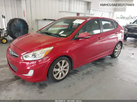 2014 Hyundai Accent Se VIN KMHCU5AE3EU174469 фото 3
