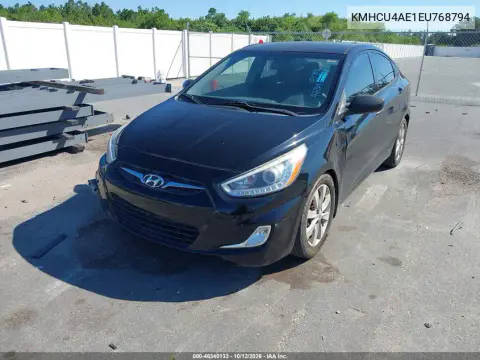2014 Hyundai Accent Gls VIN KMHCU4AE1EU768794 фото 3