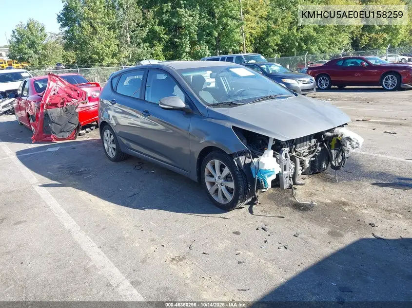 KMHCU5AE0EU158259 Hyundai Accent 2014 — повреждение Передняя часть, фото до ремонта
