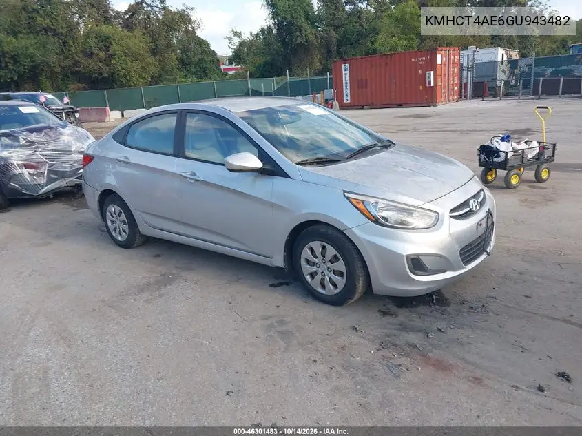 KMHCT4AE6GU943482 — 2016 Hyundai Accent, фото 2 с аукциона IAAI, Естественный износ