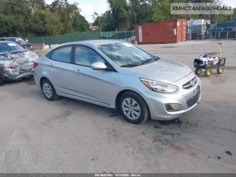 KMHCT4AE6GU943482 — 2016 Hyundai Accent, Естественный износ, фото до ремонта