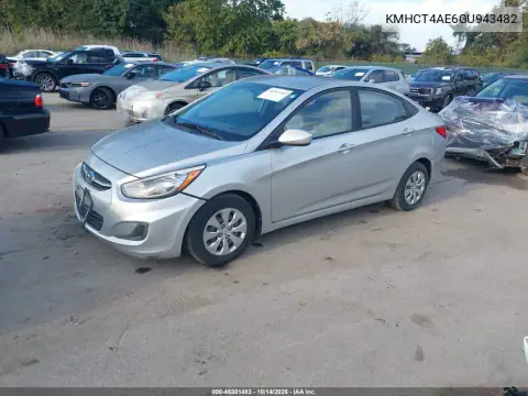 KMHCT4AE6GU943482 — 2016 Hyundai Accent, фото 3 с аукциона IAAI, Естественный износ