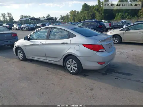 KMHCT4AE6GU943482 — 2016 Hyundai Accent, фото 4 с аукциона IAAI, Естественный износ