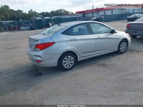 KMHCT4AE6GU943482 — 2016 Hyundai Accent, фото 5 с аукциона IAAI, Естественный износ