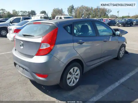 KMHCT5AE9GU294427 — 2016 Hyundai Accent, фото 4 с аукциона IAAI, Передняя часть