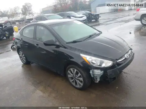 KMHCT4AE2HU354849 — 2017 Hyundai Accent, фото 2 с аукциона IAAI, Передняя часть