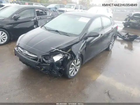 KMHCT4AE2HU354849 — 2017 Hyundai Accent, фото 3 с аукциона IAAI, Передняя часть