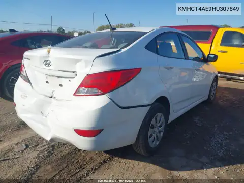 KMHCT4AE9HU307849 — 2017 Hyundai Accent, фото 5 с аукциона IAAI, Справа сзади