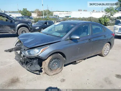 2018 Hyundai Accent Se VIN 3KPC24A36JE010550 фото 2