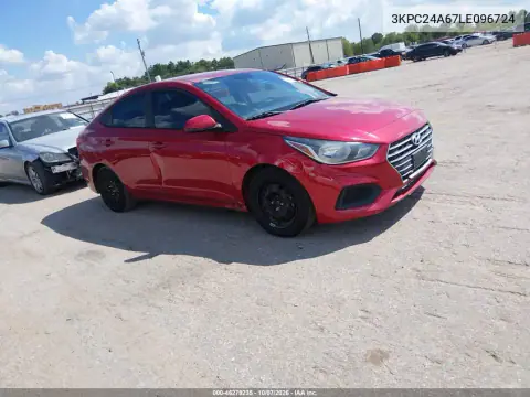 3KPC24A67LE096724 — 2020 Hyundai Accent, Сзади слева, фото до ремонта