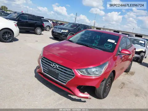 2020 Hyundai Accent Se VIN 3KPC24A67LE096724 фото 3