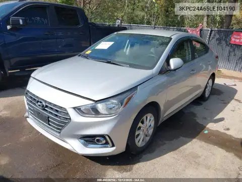 3KPC24A65LE104190 — 2020 Hyundai Accent, фото 3 с аукциона IAAI, Боковая часть