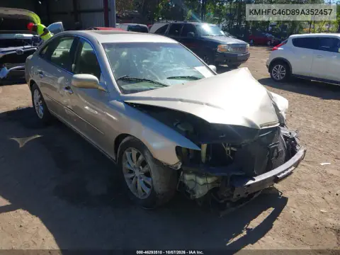 KMHFC46D89A352457 — 2009 Hyundai Azera, Передняя часть, фото до ремонта