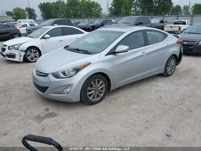 2014 Hyundai Elantra Gls VIN 5NPDH4AEXEH501385 фото 2
