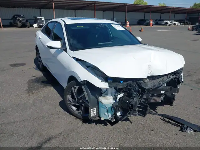 KMHLN4DJ5SU129531 — 2025 Hyundai Elantra Hybrid Limited, Передняя часть (Front End), фото до ремонта