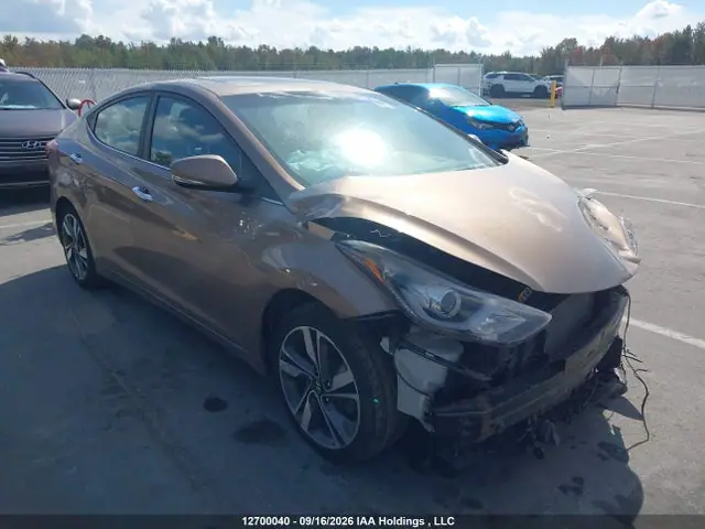 KMHDH4AH7EU068586 — 2014 Hyundai Elantra Limited, Передняя часть (Front), фото до ремонта