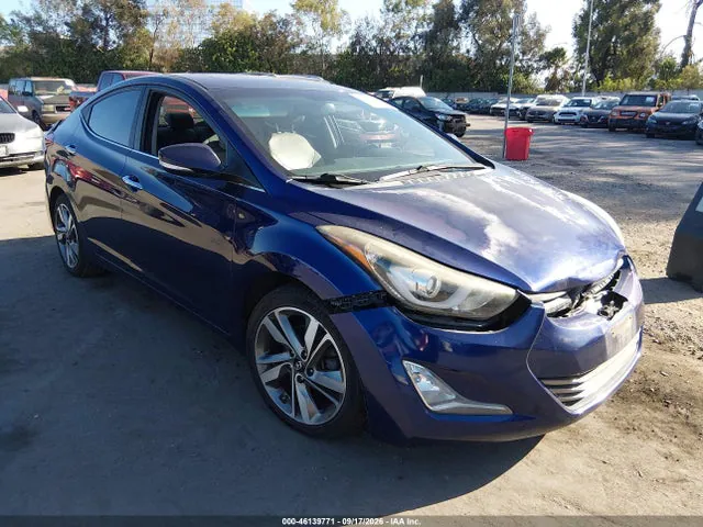 2014 Hyundai Elantra Limited VIN 5NPDH4AE9EH511356 фото 1