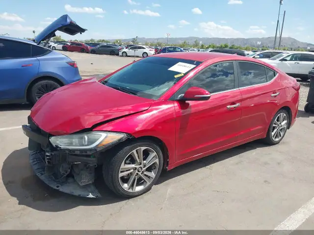 5NPD84LFXHH009403 — 2017 Hyundai Elantra Limited, фото 2 с аукциона IAAI 13.10.2026, Передняя часть