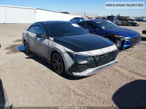 KMHLW4AK1NU001852 — 2022 Hyundai Elantra N, Естественный износ, фото до ремонта